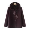 Ropa de invierno para abuelas de mediana edad y mayores, abrigo de cachemira de visón de imitación, abrigo de señora mayor de estilo extranjero engrosado con forro polar para madres de 70 años