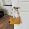 Bolsa Tote Tecida de Cor Sólida 2026 Transfronteiriça para Mulheres, Bolsa de Ombro Transversal Simples, Bolsa de Mão Fashion para o Dia a Dia