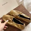 Nuevo en stock: Zapatos planos Mary Jane de cuero encerado al aceite cómodos, estilo ballet, con lazo, zapatos de abuela versátiles