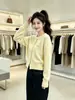 Nuevo cárdigan de punto versátil de color liso para mujer Otoño 2026 Estilo coreano Simple Elegante Suave Top corto