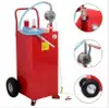 Tanque de gás de quatro rodas feito sob medida com bomba de transferência, recipiente de combustível a gasolina/diesel com dispensador de combustível, carrinho de ferramentas de aço inoxidável