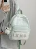 Bolsas de Moda 2026 Nuevo Estilo Coreano Color Contrastante Cuadros Mochila Escolar para Estudiantes Gran Capacidad Mochila Moderna Versátil