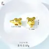 Cuentas Espaciadoras de Osito de Peluche Chapadas en Oro Accesorios para Joyería Hecha a Mano DIY Cuentas de Hilo de Oso Violento Materiales para Tejer Pulseras
