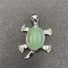 Colgante Broche Doble Uso Tortuga Pequeña Incrustaciones de Cristal Piedra Natural Multicolor Pin Exagerado Moderno Joyería de Comercio Exterior