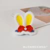 Hecho a mano Ganchillo Terminado Blancanieves Dibujos Animados Oreja de Conejo Tridimensional Horquilla Lana Accesorios para el Cabello Lindo Horquilla para Niños