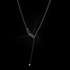Collar con borlas de cuentas de plata esterlina S925 para mujer, diseño de nicho, ligero, lujoso, de alta calidad, estilo frío, nueva cadena de clavícula combinable.