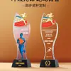 Trofeo de Cristal Personalizado y Medalla para Carrera de Relevos, Juegos Deportivos, Maratón y Campeonato de Carrera de Larga Distancia