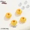 Estilo Chino Antiguo Chapado en Oro Aleación de Oro de 18K Goteo de Aceite Colgante Geométrico Cuentas Espaciadoras de Plata Material de Accesorios DIY