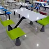 Mesas y Sillas para Comedor de Estudiantes de Preparatoria, Juego de Mesa y Sillas Dedicado para Comedor de Personal de Fábrica de Empresa para 4 o 6 Personas
