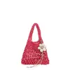 Nova Bolsa de Malha Trançada Vazada Estilo Dopamina Coreana de Nicho Primavera/Verão 2026 para Mulheres Bolsa de Ombro de Alto Valor