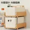 Caixa de armazenamento de absorventes higiênicos, prateleira de absorventes higiênicos em camadas para banheiro, organizador retrátil para lenços de papel e protetores diários