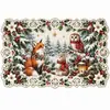 2027 Nuevo Mantel Individual de Encaje Navideño Mantel Hueco Decoración de Mesa Festiva Accesorios para el Hogar