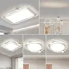 Lâmpada retangular para sala de estar 2025, moderna, simples, atmosférica, branca, para teto, pacote para toda a casa, lâmpadas Zhongshan