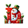 Novo Carro Pendurado Árvore de Natal Plana Transfronteiriça Feriado Carta de Natal 26 Pingente Decorativo Decoração de Boneco de Neve Acrílico