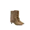Botas de couro macio estilo retrô com fivela de cinto estilo deserto para mulheres, nova coleção 2026, bico fino, elegantes botas curtas, botas de montaria até a panturrilha, na moda