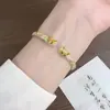 Prata Pura 9999 Esmalte Borboleta Padrão Grama Tang Pulseira de Prata Esterlina Novo Estilo Chinês Gravado a Ouro Tendência Nacional Pulseira Aberta Presente