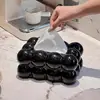 Caixa de lenços estilo creme marshmallow casa sala de estar luxo leve quarto caixa de guardanapos caixa de lenços retrátil de alta qualidade criativa