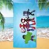Toalla de playa Marvel Spider-Man de exportación transfronteriza, microfibra ultrafina, doble cara, absorbente, toalla de baño de playa de dibujos animados para niños