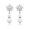 Pendientes RAKOL de nueva moda japonesa y coreana con circonitas y perlas, elegantes y ligeros, de lujo, para novias y vestidos de novia.