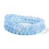 Jingde joyería cuentas de jade natural pulsera multicírculo para mujer simple jade seda dorada jade hielo pulsera joyería al por mayor