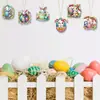 Nuevos Huevos de Pascua Transfronterizos Conejo Gnomo de Madera Adornos Colgantes Decoraciones de Árbol de Primavera Decoraciones para el Hogar