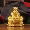 Nuevas figuritas del zodiaco en color oro arena, diseñadas para atraer riqueza y prosperidad, con lingotes giratorios y animales del zodiaco, un adorno decorativo de escritorio para atraer la buena fortuna