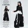 Ropa para niñas de danza jazz, tops de manga larga infantiles modernos y geniales, atuendos de actuación de street dance, ropa elegante de jazz para práctica para niños