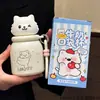 Taza termo mini de muñeco de dibujos animados de acero inoxidable 316 compacta portátil de mano taza regordeta para mujeres taza de agua de bolsillo