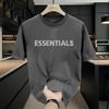 Camiseta de manga corta con estampado de letras de la marca Ins Tide de estilo europeo y americano, diseño de verano para hombre, holgada, de algodón puro de 200 g, para parejas