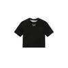 FeiddBurst Verano Ajustado Hombro Manga Corta Camiseta para Niñas Ombligo Mariposa Malla Perspectiva Top TX1111