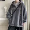 Chaqueta con letras americanas de marca de moda 2024 para hombre, cárdigan americano de primavera y otoño, chaqueta con capucha, top holgado que combina con todo.