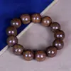 Pulsera Auténtica de Cuentas Budistas de Seis Vías de Madera y Madera de Dragón de Material Viejo de la Montaña Wutai, Pulsera Coleccionable de Madera de Nueve Vías, Fabricante Mayorista de Cuentas de Oración