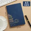 Caderno a5 logo personalizado escritório comercial caderno de alta aparência conjunto caixa de presente couro macio fivela planejador