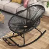Mecedora de Salón de Verano para Balcón, Silla Perezosa para Ocio en Casa, Mecedora de Sala de Estar para Adultos, para Tomar el Sol, Siestas, Silla Plegable de Ratán