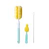 Cepillo para Botellas de Esponja Transfronterizo, Cepillo para Taza Desmontable con Popote para Biberón, Set de 3 Piezas, Cepillo para Termo