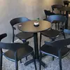 Combinación de Mesa y Sillas para Exteriores Tienda de Té con Leche Negra Mesa para Exteriores Patio de Ocio al Aire Libre Balcón de Plástico para Exteriores Impermeable y Protección Solar