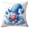 Fronha de Almofada para o Dia dos Namorados da Amazon Transfronteiriça Azul Aquarela Anão Homemzinho Fronha de Almofada para Sofá de Casa