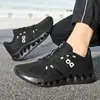 Zapatillas de Correr para Maratón en Blanco y Negro, Ligeras, Transpirables, Antideslizantes, Zapatillas Deportivas para Entrenamiento Físico al Aire Libre, Zapatillas de Trail Running con Amortiguación