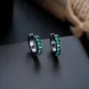 Brincos de Argola Cruzados de Zircônia Transfronteiriços para Homens, Brincos de Argola Lisos, Presilhas de Orelha de Raio, Pingentes de Orelha, Acessórios de Orelha para Mulheres, Amostra de Live do TikTok