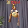Yiming Xianyuan Talla en Madera Lindo y Feliz Forma de Pata de Pollo Grande Colgante Madera Simple Calabaza Colgante de Bolsa Colgante