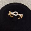 Diseño Original de Nicho Lujo Ligero Anillo de Nariz de Cerdo Artefacto Apilado Edición Ligera Anillo de Diamante Sentido Europeo y Americano de Alta Gama