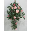 Simulação Victoria rosa bicolor pendurado na parede em estoque simulação flor rosa pendurado na parede decoração de casamento para casa