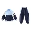 Uniforme escolar de primaria primavera y otoño tres piezas Ropa de clase estilo británico para niños ropa deportiva jardín de infantes traje de ropa de jardín