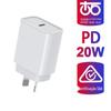 Carregador australiano PD20W certificação SAA aplica padrão AS/NZS62368 cabeça de carregamento rápido para celular Apple