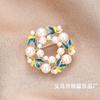 Broche de perlas de mariposa de alta gama, diseño de nicho, temperamento elegante retro, Hanfu cheongsam, accesorios de broche antiluz