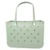 Bolsa de Praia Eva Perfurada em Estoque, Bolsa de Mão Feminina de Grande Capacidade, Bolsa Cesta Organizadora de Cosméticos, Bolsa Transversal