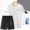 Conjunto Esportivo de Seda Gelada de Verão Secagem Rápida Respirável Camiseta Gola Redonda Conjunto Curto Tendência Feminina Conjunto de Duas Peças para Corrida e Montanhismo Absorvente de Suor