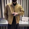 Jaqueta Masculina para Primavera e Outono com Gola Reversível, Estilo Casual e Sofisticado, Toque de Alta Qualidade, Caimento Solto, Roupa de Trabalho Versátil, Peça Superior de Marca Cool e Moderna