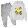 Conjunto de Sudadera para Niños y Niñas Sudadera con Capucha Pikachu Jersey Casual Moderno Lindo Nuevo Estilo