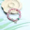 Pulsera Explosiva de Cerezo en Flor con Mariposa y Diamante Pulsera de Cerezo en Flor Diseño de Nicho Lujo Ligero Cuentas Versátiles para Novias